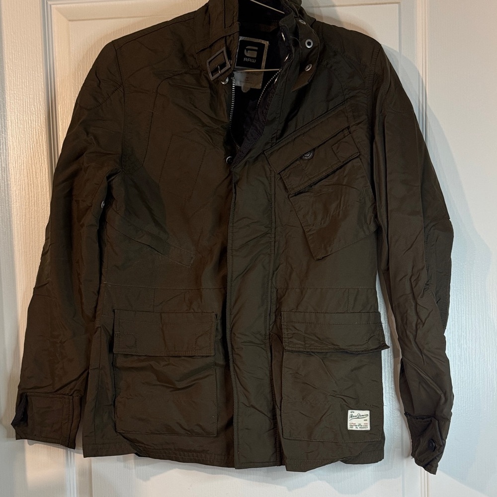 G-Star Olive Green Military Field Jacket - Utility Pockets